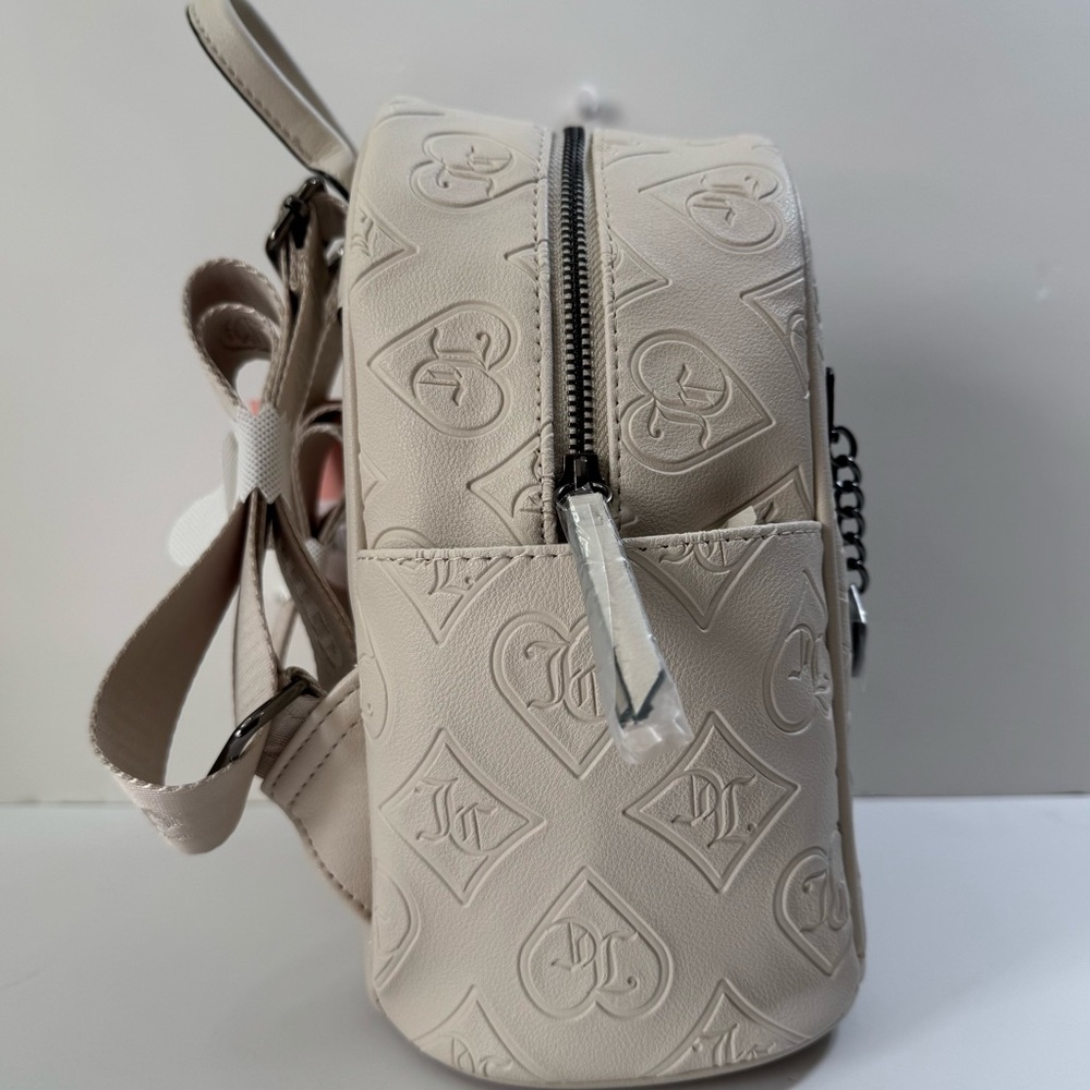 JUICY COUTURE Y2K CRYSTAL GOOD TIMES BACKPACK CREAM - Picture 4 of 12